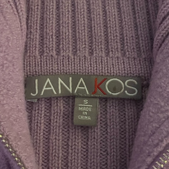 Janakos Purple Knit Zip-Up Hoodie - Picture 3 of 4